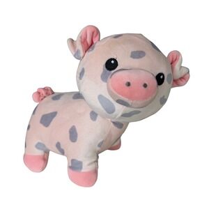 Walmart Pink Pig Plush Gray Spots Spotted Soft Stuffed Piglet Animal Toy 11"
